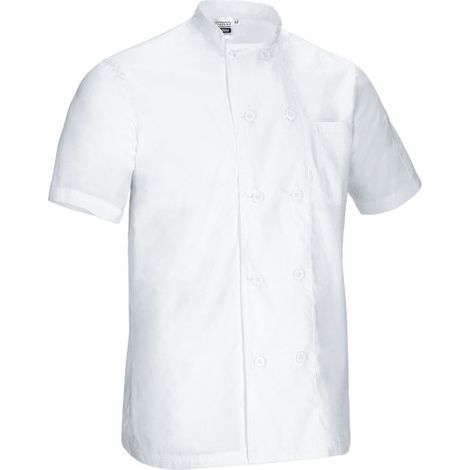 Chaqueta chef de manga corta y cuello mao VALENTO CAYENNE XL Blanco
