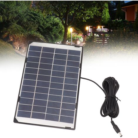 6W 12V Solarpanel mit Sicherheitskamera, Hofbeleuchtung und Solarladefunktion (DC5521 Ausgang). (1/5)