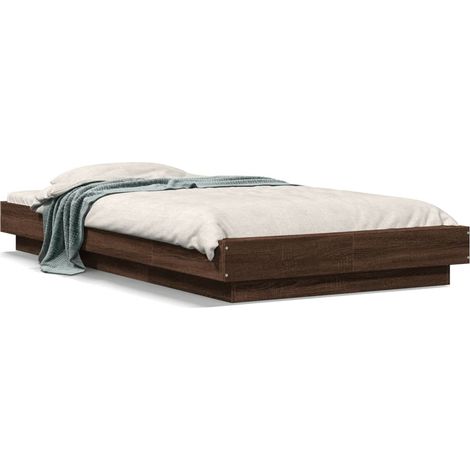 Maison Exclusive - Estructura cama con luces LED madera roble mar