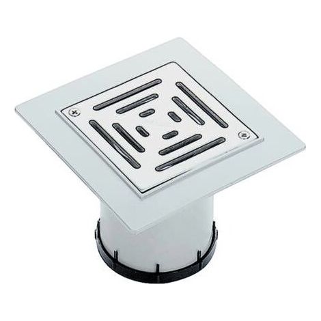 DALLMER Rehausse PVC-KEN 10, grille vissée, 150 x 150 mm, 510037 (1/2)