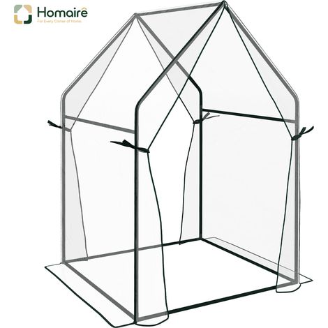 HOMAIRE Treibhaus Foliengewächshaus mit Doppeltür winddicht transparent für Garten (1/5)