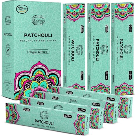 Bastoncini Incenso Patchouli Naturali Biologici Set 12 Confezioni (1/5)