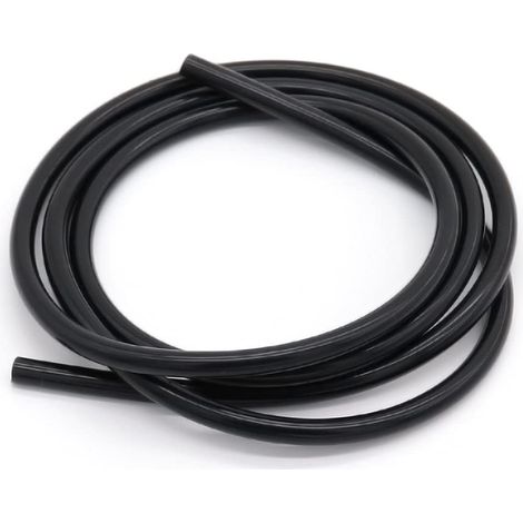 Tube en silicone, 3 mm x 5 mm x 1 m de long, tuyau flexible en caoutchouc pour pompe à eau, air, huile - noir (1/5)