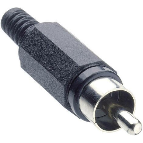 Cinch/RCA mâle, droit Lumberg XSTO 1-BK Nombre de pôles: 2 noir 1 pc(s) (1/3)
