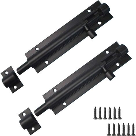 Lot de 2 loquets de porte à pêne en acier inoxydable 5 pouces – DELKEVIC
