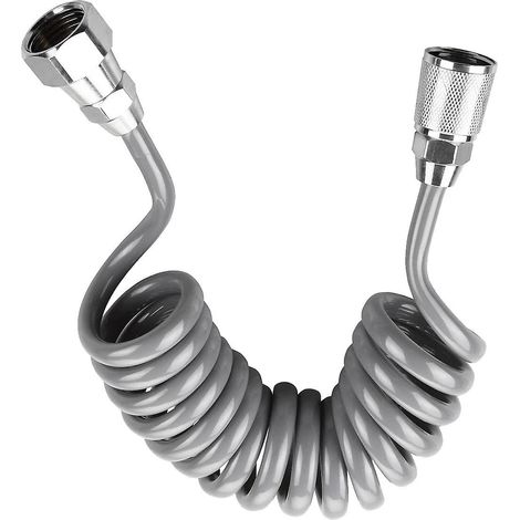 Tuyau de robinet d'évier 137 pouces, flexible télescopique de douche, douchette de bidet grise (1/5)
