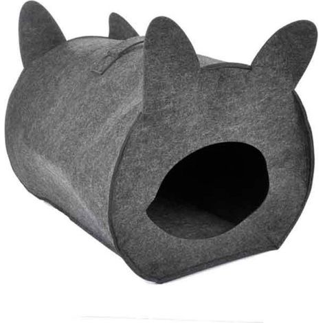 Niche pour Chat & Poignée "Feutrine" 40cm Anthracite (1/2)