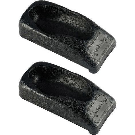 Set mit 2 Austernzangen, Austernhaltern, Küchenwerkzeug zum Öffnen von Austern (Schwarz) – 14,40 x 6,50 x 3,40 cm – Schwarz (1/3)