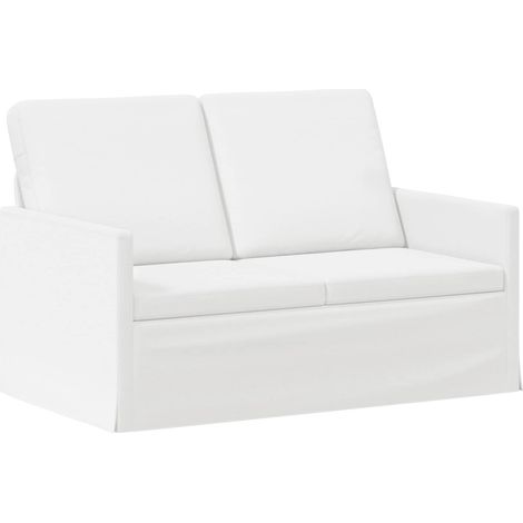 Divano a 2 posti Bianco 130 x 81 x 82 cm Tessuto vidaXL (1/5)