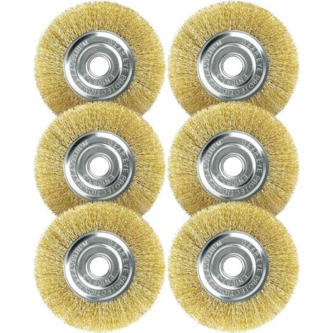 Ensemble de brosses articulées (6 pièces), brosses métalliques pour Multibrush et Weedbrush, Ø 11,5 cm, accessoires de jardin pour le nettoyage des surfaces, la mousse, les débris morts et les mauvais (1/5)
