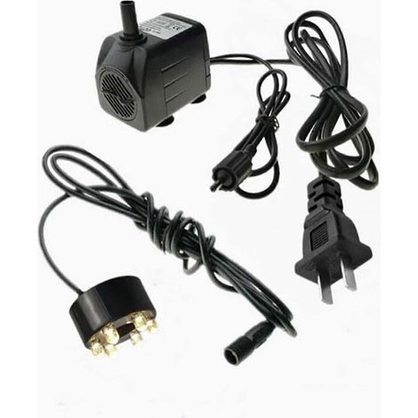 12V GPH 10W elektrische Springbrunnenpumpe mit 6 warmweißen Leuchten (1/5)
