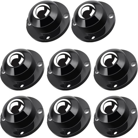 8 PCS Roulettes pour Meubles, Roulettes Universelles Pivotantes à 360°, 45mm Roulettes en Acier Autocollantes pour Petits Meubles, Roulettes Plates