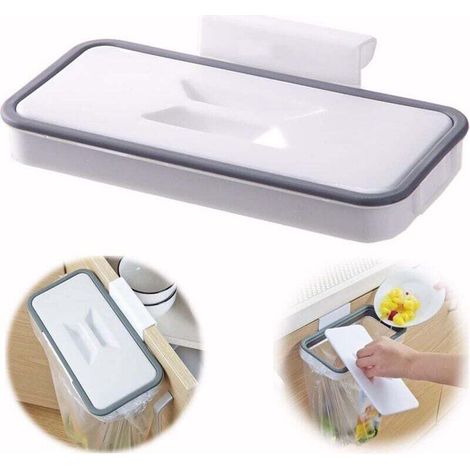 Support de sac poubelle Ulisem avec clip pour tiroir/porte/meuble, idéal pour camping-car, voyage, maison, cuisine et recyclage. Nom du produit (1/4)