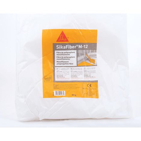 SIKA - Fibre di polipropilene da 12 mm - SikaFiber M12 - per rinforzare e rivestire strutture - calcestruzzo e malta - riduce le fessure - 600 g