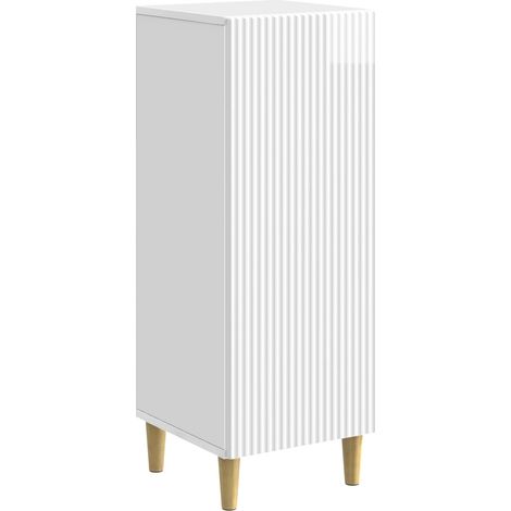 Credenza Bianco Lucido 33 x 34,5 x 90 cm Legno ingegnerizzato vidaXL