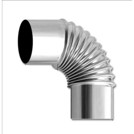 Abgasrohr aus Edelstahl für Gaswarmwasserbereiter – 70 mm Durchmesser, 15 cm Länge, 1 Stück (1/5)