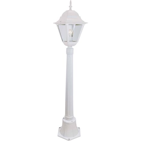 Paletto da Esterno Lampione H110 cm Bauer New York Bianco