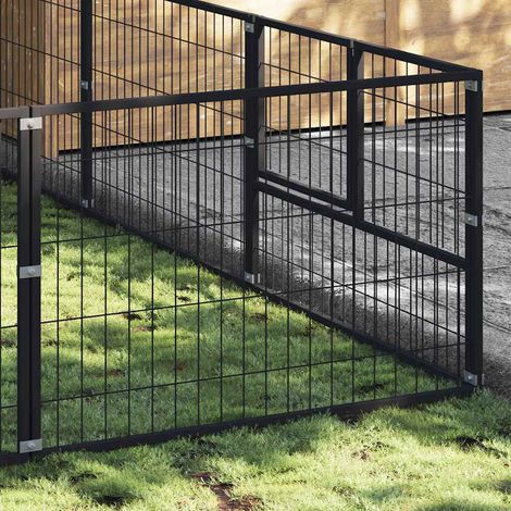Maison Exclusive - Chenil Noir 24 m² Acier