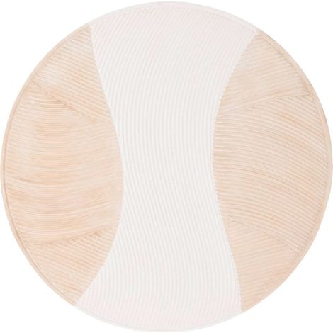 Tableau Abstrait en bois bicolore pour une déco épurée - Bicolore bois mango et beige (1/4)
