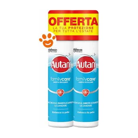 Autan Family Care Bipack Insetto Repellente Spray (2x100ml) - Confezione 2 Pezzi -