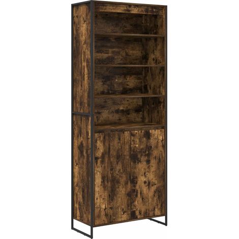 Maison Exclusive - Armadi alti Quercia Fumosa 79 x 36 x 200 cm Legno multistrato