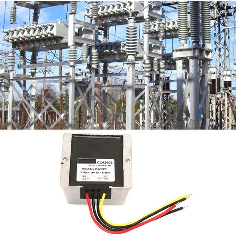 Convertisseur 18-36V vers 24V, module régulateur Boost/Buck automatique 6A (1/4)