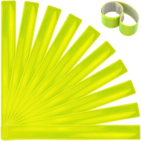 Fasce riflettenti per il ciclismo, cinture elastiche per la sella e polsini riflettenti per la corsa. (1/4)