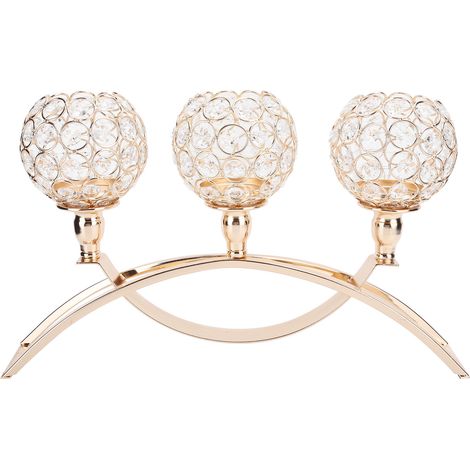 en cristal bougeoirs dorés ornements pour la décoration de (1/5)