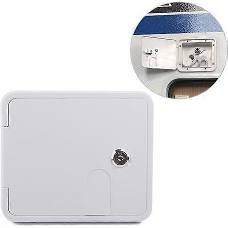 White Water Inlet Integrated Fill Dish Hatch Lock for RV Trailer Camper