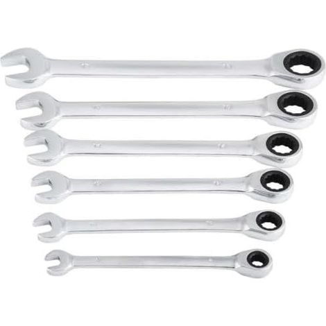 Chiavi combinate a cricchetto set 6 pz in valigetta alluminio