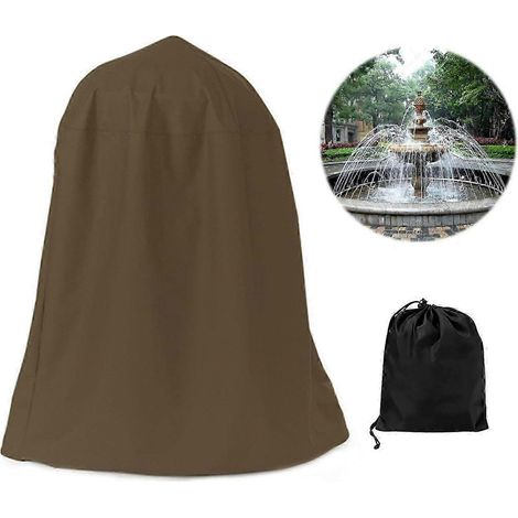 Housse de protection pour statue de fontaine de jardin, revêtement argenté, résistante à l'oxydation, imperméable et coupe-vent. (1/5)