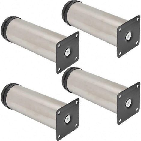 Pieds de meubles réglables, embouts en acier inoxydable de 15 cm, convenant aux canapés, lits, tables et armoires. (1/5)