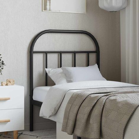 Tête de lit de remplacement en métal noir 75 cm pour lit à tubes ronds, 3.2kg - PANGIVO (1/5)