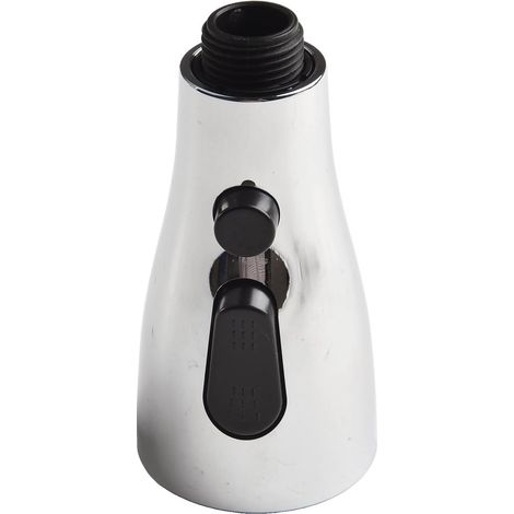 Cabezal de ducha extraíble para grifo mezclador de fregadero de cocina con 3 modos de rociado de ahorro de agua y conexión de 3/8" (plateado) (1/5)