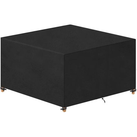 Housse Salon de Jardin 60x60x60cm Oxford Noir housse table jardin Mobilier Extérieur Imperméable Coupe-Vent Anti-UV Résistant Au Froid (1/5)