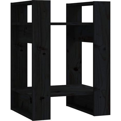 Maison Exclusive - Bibliothèque/Séparateur de pièce Noir 41x35x57 cm Pin massif