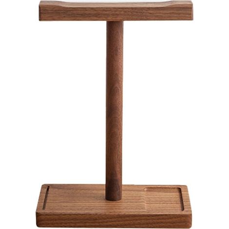 Supporto cuffie legno forma T - supporto cuffie ufficio, mensola esposizione, organizer contenitore per casa e ufficio B