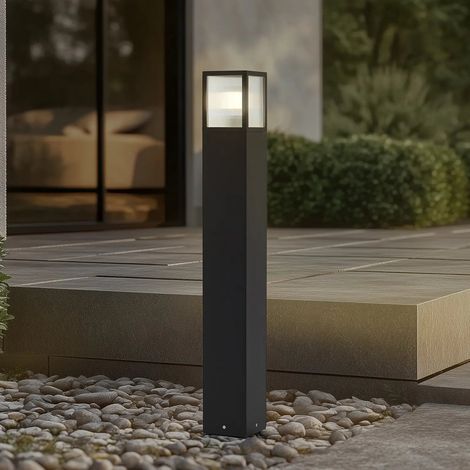 [NEUWERTIG] B-Ware Lucande Wegeleuchte Außenleuchte Klemens Gartenlampe Schwarz Metall Ip54 90 Cm