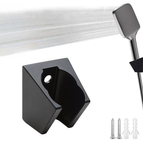 Support Douchette, Acier Inoxydable Porte Pommeau de Douche, Schwarz (1/5)