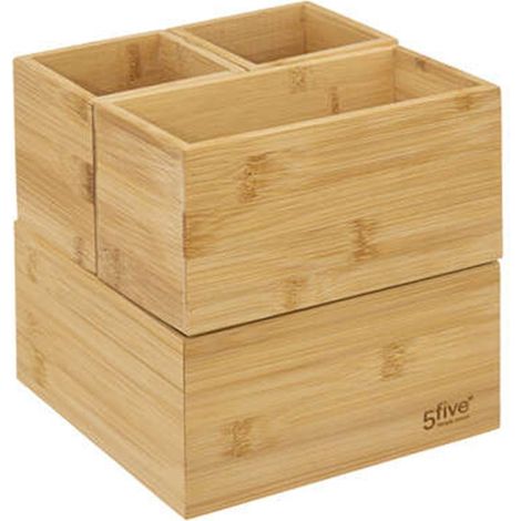 Organiseur 4 Plateaux Bambou 19cm Naturel (1/4)