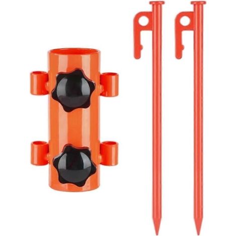Support de fixation au sol pour poteau d'auvent avec clou de fixation-x (1/5)