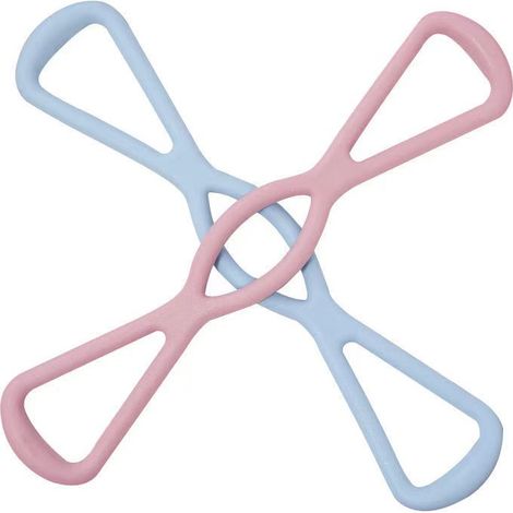 Fascia di resistenza per fitness e yoga (2 pezzi) (blu e rosa)
