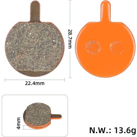 Plaquettes de frein en céramique Orange G1 (Jak5), plaquettes de frein à disque, plaquettes de friction résistantes à l'usure, pièces du système de freinage. (1/5)