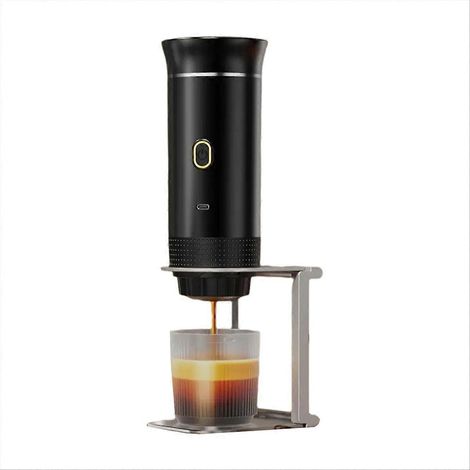 Tragbare, kabellose elektrische Espressomaschine für Camping, Kapsel- und gemahlenen Kaffee, Reisekaffeemaschine B (1/5)