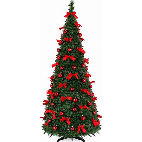 Aga Albero di Natale pieghevole Nina 180 cm con illuminazione LED e decorazioni (1/5)