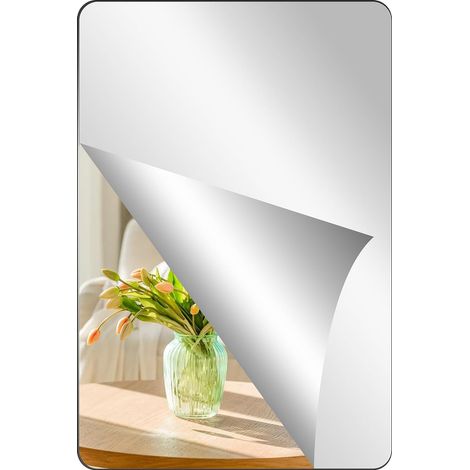 Selbstklebender Acrylspiegel – 20 x 30 cm – Flexibler Wandspiegel – Dekorfolie für Badezimmer, Wohnzimmer, Schlafzimmer, Kleiderschrank
