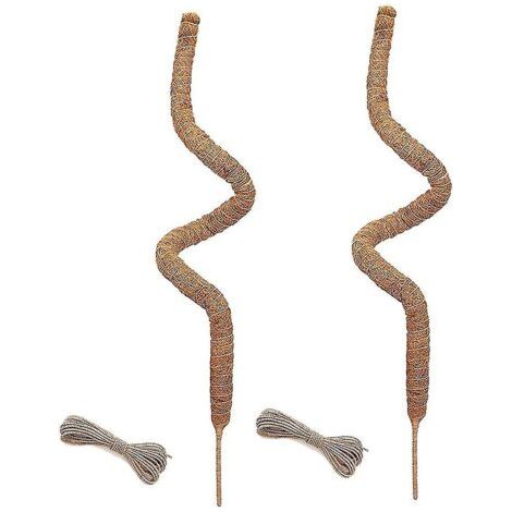 Lot de 2 poteaux en mousse de 48 pouces, poteaux en mousse pliables pour plantes grimpantes Monstera d'intérieur, treillis de jardin (1/3)