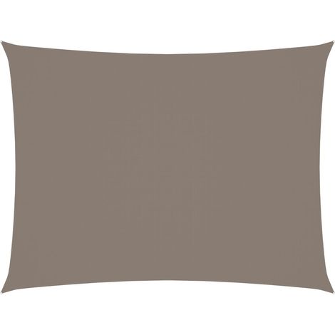 Voile de parasol Tissu Oxford rectangulaire 4x6 m Taupe (1/5)