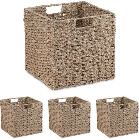 Ensemble panier de rangement en jonc de mer (1/5)
