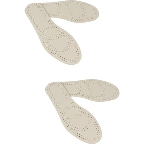 2 paires de semelles intérieures en cuir pour hommes, respirantes et absorbant la transpiration, avec coussinets pour chaussures (1/5)